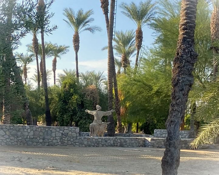 Jesus' triumphal entry to Jerusalem - sculpture from The Walk at Shields Date Garden